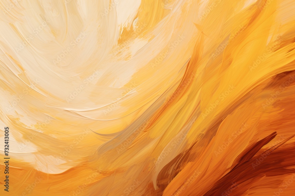 Poster A vibrant painting featuring a swirling pattern in yellow and white. Ideal for adding a pop of color to any space