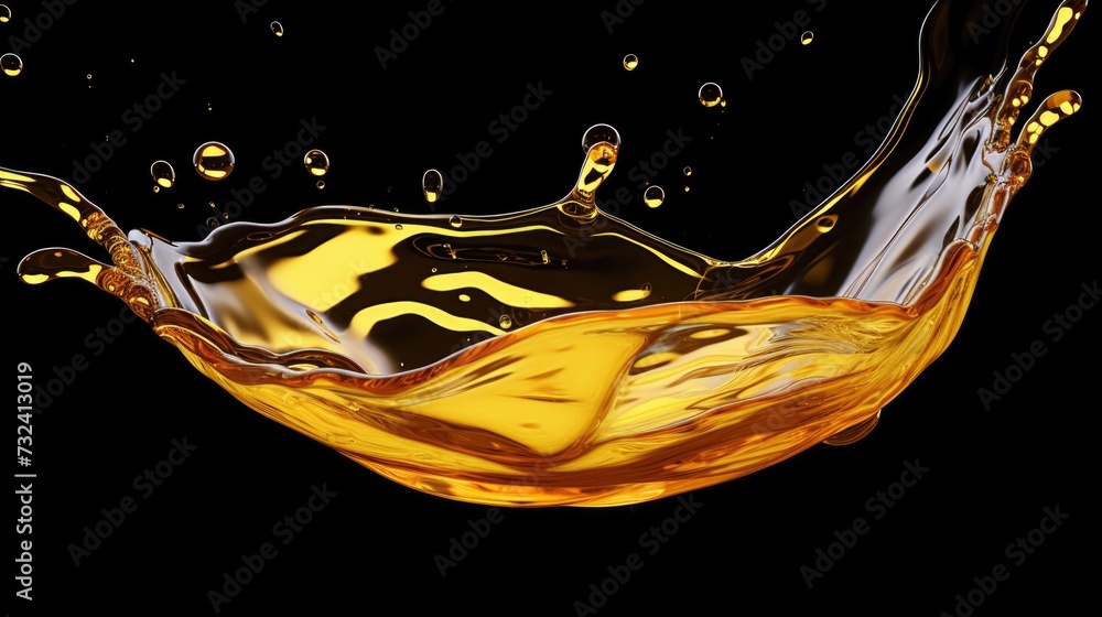 Poster a striking image of a liquid splash against a black background. this versatile picture can be used f