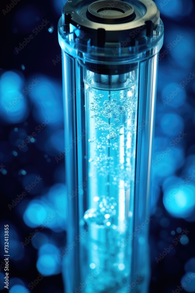 Poster A close-up view of a glass filled with water. Versatile image suitable for various uses