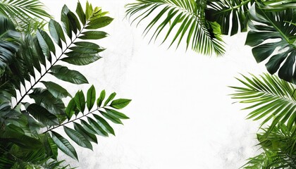 palm leaf on white