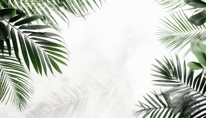 palm leaf on white