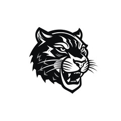 Obraz premium Panther Logo Monochrome Design Style