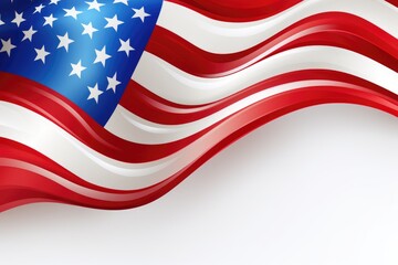 An iconic American flag waving gracefully in the wind. Perfect for patriotic designs and celebrations
