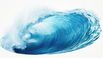 A large blue wave in the middle of the ocean. Perfect for ocean-themed designs and projects