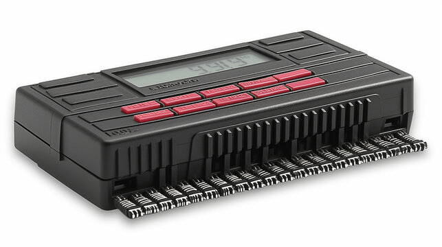 Isolated diagnostic code reader captured in high resolution against a white backdrop