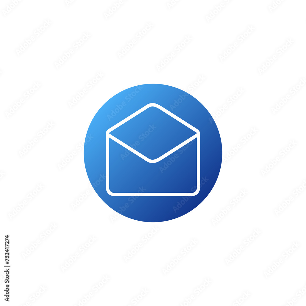 Poster email open icon isolated on transparent background