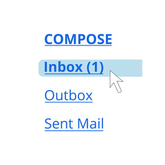 Email in inbox icon isolated on transparent background