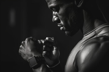 A picture of a man wearing a watch on his wrist. Can be used to illustrate concepts of time, punctuality, fashion, or accessorizing