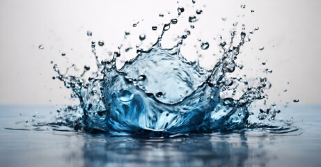 water splash isolated on white