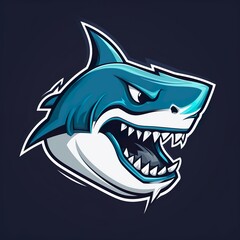 Naklejka premium shark logo esport and gaming vector mascot design