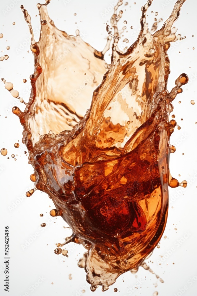 Poster a dynamic image capturing a splash of liquid on top of a glass. perfect for advertising campaigns or