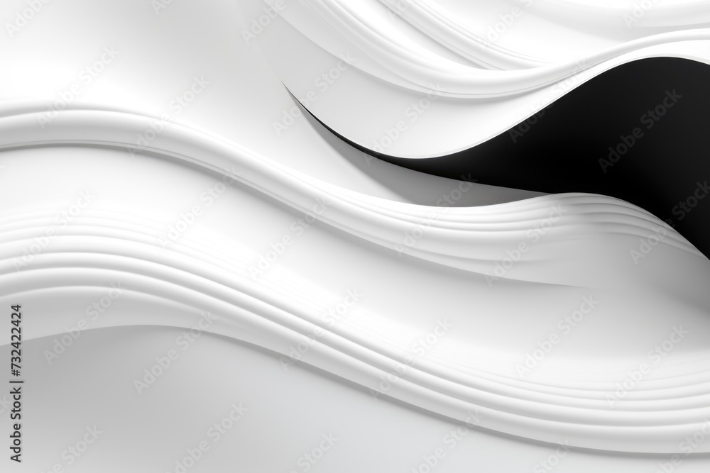 Poster A black and white abstract background with wavy lines. Perfect for adding a modern touch to any design project