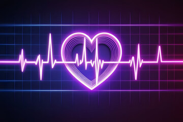 heart beat on monitor. 