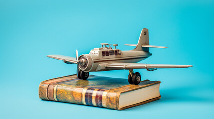 airplane on the book