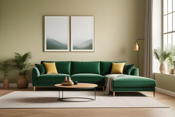 modern living room with sofa. 