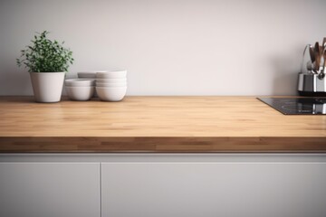 A cluttered kitchen counter with various bowls and utensils. Perfect for showcasing a busy cooking scene or highlighting the organization of kitchen tools
