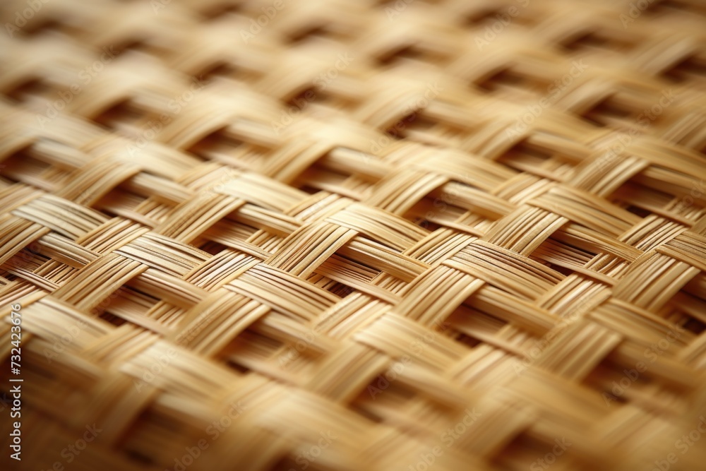 Poster a detailed view of a woven basket, perfect for adding a touch of natural texture to any project or d