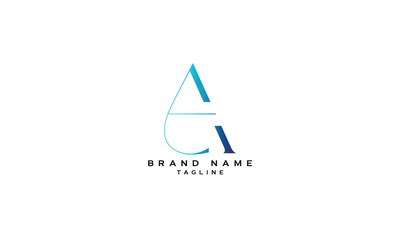 EA, AE, Abstract initial monogram letter alphabet logo design