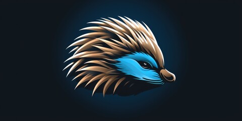 A close-up shot of a bird's head against a dark background. Perfect for nature enthusiasts or birdwatchers.