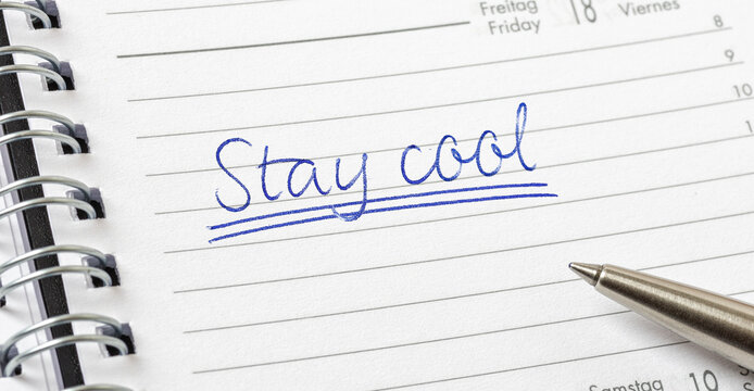 Stay cool written on a calendar page
