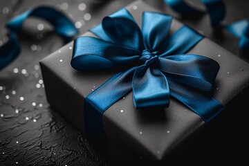 A Gift of Love: A Blue Bow Tie on a Present Generative AI