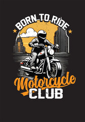 Fototapeta na wymiar Motorcycle T-shirt design 