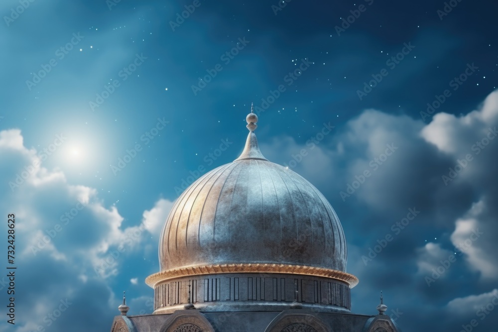 Poster A picture of a large building with a dome on top. Perfect for architectural projects or historical references