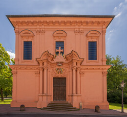 Obraz premium The baroque style castle (castle church) in Rastatt city, Schwarzwald, Baden Württemberg, Germany, Europe