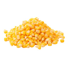 popcorn, an irregular shaped puffed corn kernels, isolated png on white background