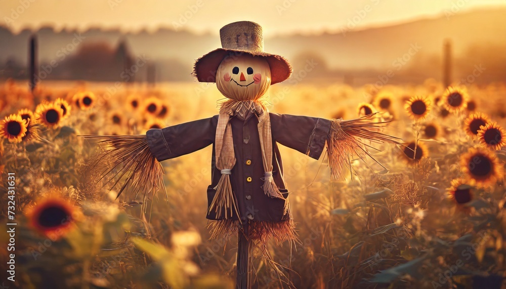 Canvas Prints scarecrow in the field