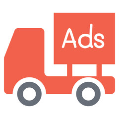 Mobile billboard icon