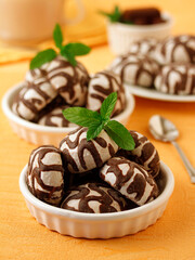 Two chocolates cookies.