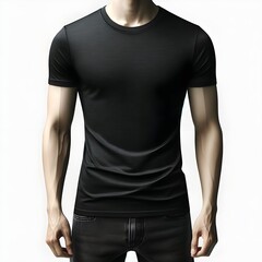 Black t-shirt mockup