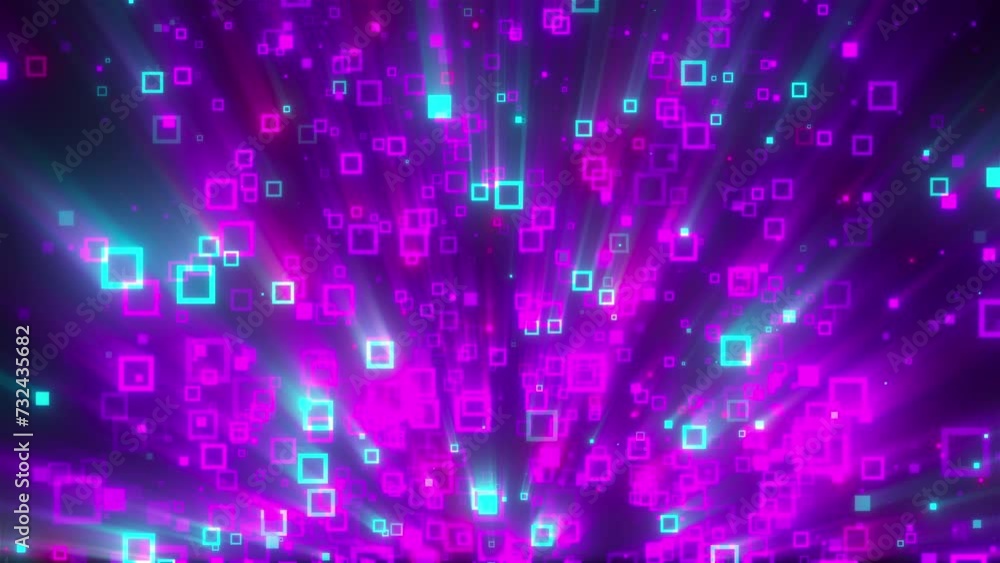 Poster digital backdrop with squares stroke. computer generated 3d render