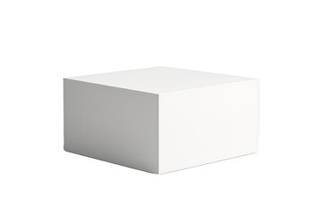 Cube Box Exhibition Stand. 3D rendering isolated on a Transparent background. Generative AI