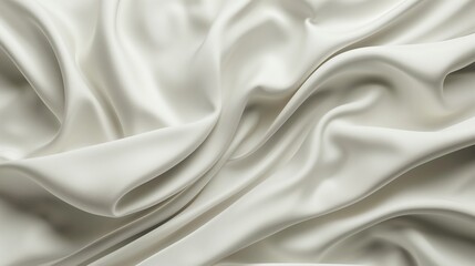 Obraz premium Abstract banner with a satin fabric texture. Crumpled white silk fabric background.