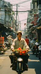 Ho Chi Minh, Vietnam streetscape (generative AI)