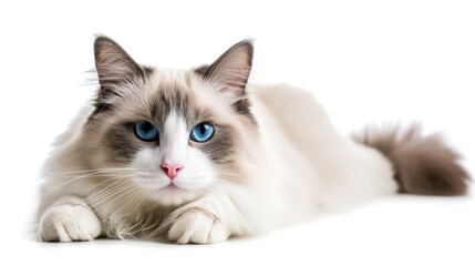 Blue-Eyed Beauty: A Captivating Close-Up of a Ragdoll Cat