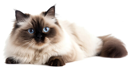 Sapphire Eyes & Snowshoe Feet: A Detailed Photo of a Himalayan Cat