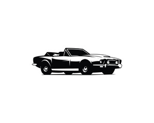 Fototapeta premium 1964 Aston Martin dbs car silhouette vector illustration. isolated white background view from side. Best for car industry, logos, badges, emblems, icons, design stickers, shirts.