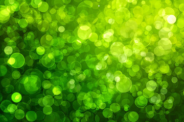 Abstract Green Bokeh Background for Festive and Design Concepts