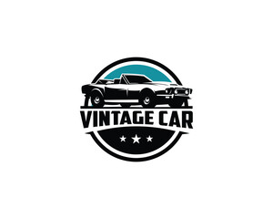 Fototapeta premium 1964 Aston Martin dbs silhouette logo vector concept emblem isolated