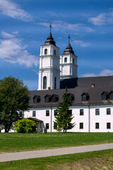 Obraz premium Beautiful white Catholic church in Aglona Latvia.
