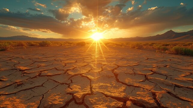 Climate change is causing widespread desertification, disrupting ecosystems and leading to the extinction of species as temperatures rise and glaciers melt.