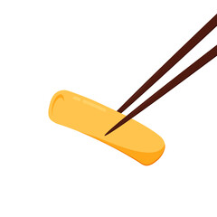Cute Tteokbokki noodle cartoon. Korean street food. simple vector logo sausage. Tteokbokki is korean food.