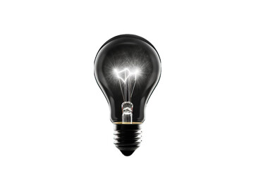 Classical old style bulb shining isolated on a Transparent background. Generative AI