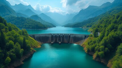 The hydroelectric dam not only generates clean energy but also enhances the natural beauty and biodiversity of the riverine ecosystem.