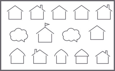 シンプルな家のフレームセット