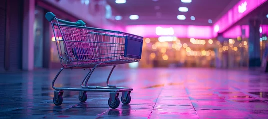 Tragetasche Pink Neon Shopping Cart: A Monthly Must-Have for Trendy Teens Generative AI © Mansi