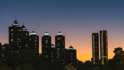 Fototapeta premium city skyline at sunset, Guangzhou China